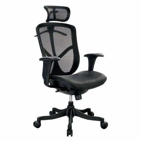 GFANCY FIXTURES Black Mesh High Tilt Chair - 26 x 27.5 x 46 in. GF3088957